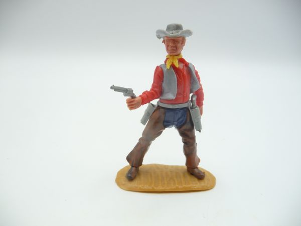 Timpo Toys Cowboy 4. Version, Pistole ziehend, mit Chaps