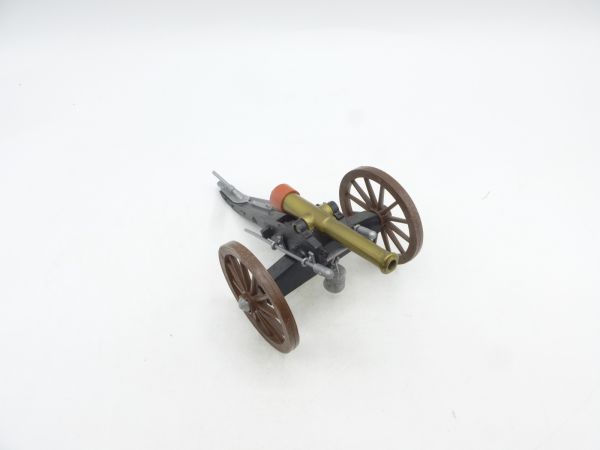 Timpo Toys Civil war cannon (black chassis, dark brown wheels)