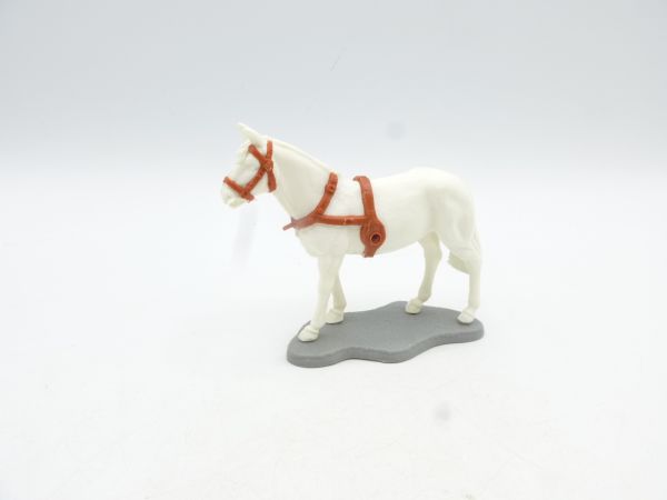 Timpo Toys Carriage horse, white with brown harness