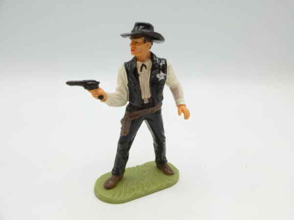 Elastolin 7 cm Sheriff with pistol (made in Austria), No. 6985 - great painting