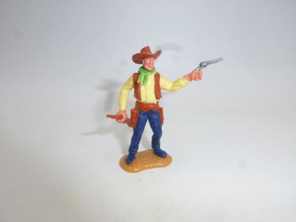 Timpo Toys Cowboy, light yellow shirt, grey waistcoat - original figure