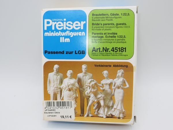 Preiser (blank) Bride's parents / guests (1:22,5), No. 45181 - orig. packaging