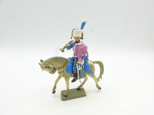 Starlux Napoleonischer Soldat zu Pferd mit Trompete