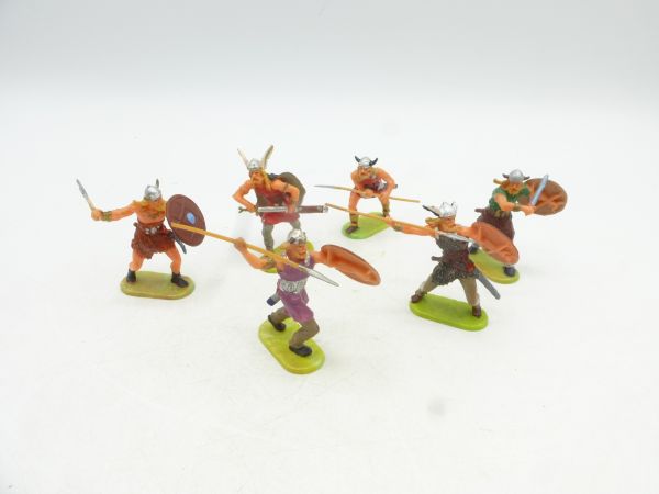 Elastolin 4 cm Group of Vikings (6 figures)