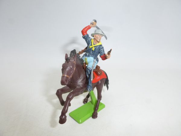 Britains Deetail Soldier 7th Cavalry riding with sabre + pistol