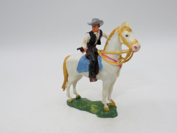 Elastolin 4 cm Sheriff on horseback with pistol, No. 6999