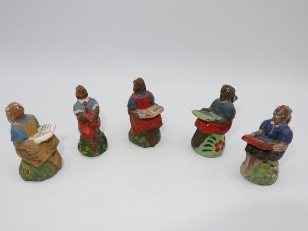 Group of hare choir (marked SA 356), 5 figures - pre-war, used