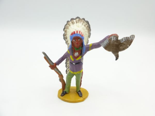 Merten Chief standing with rifle + prey - rare colour, great figure