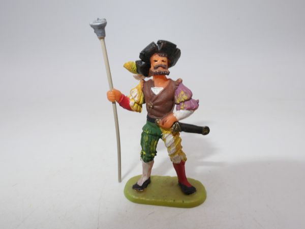 Elastolin 4 cm Artillery officer with ramrod, No. 9041 - early painting