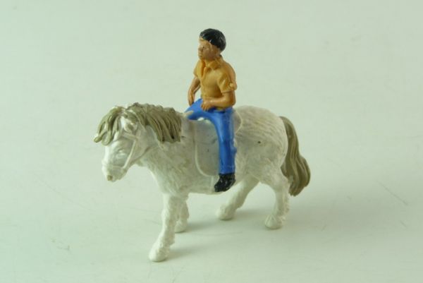 Britains Swoppets Child riding on white pony