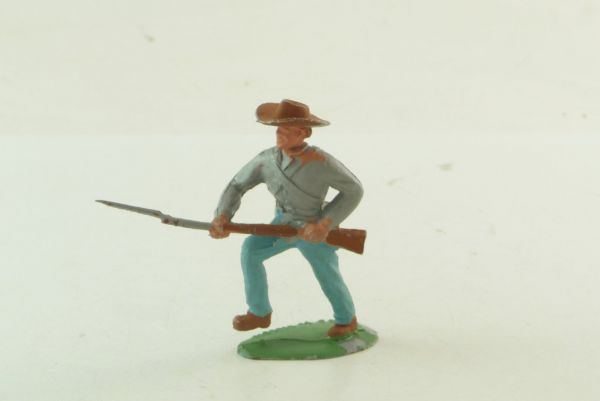 Timpo Toys Solids Confederate Army soldier going ahead with rifle - very good condition