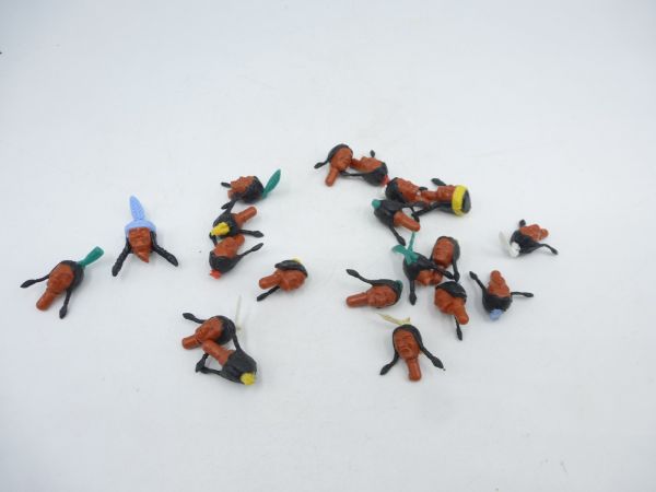Timpo Toys 20 Indianerköpfe (3. Version) mit kleinen Fehlern