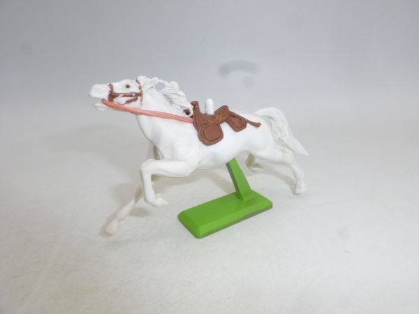 Britains Deetail Horse white, longstriding with saddle
