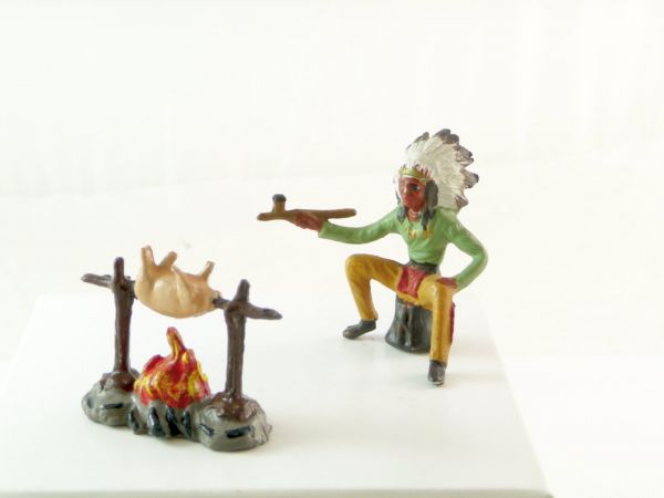 Merten 6,5 cm Camp fire with pig - without figure