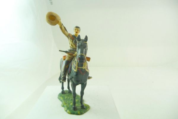 Elastolin 7 cm Old Shatterhand zu Pferd, Nr. 7550, Bem. 1 - tolle Bemalung
