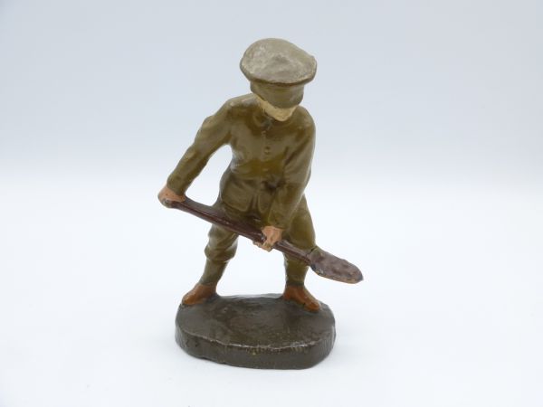 Elastolin (compound) Soldier with shovel - very good condition