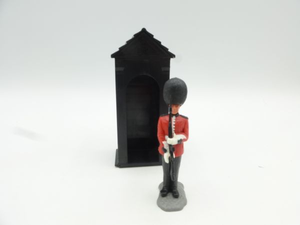 Timpo Toys Guardsman in guard house (black)