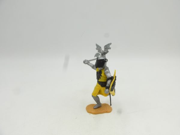 Timpo Toys Visor knight running, yellow/black - shield loops ok