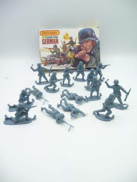 Matchbox 1:32 15 Combat Troops German - orig.packaging, complete, box with slight traces of storage