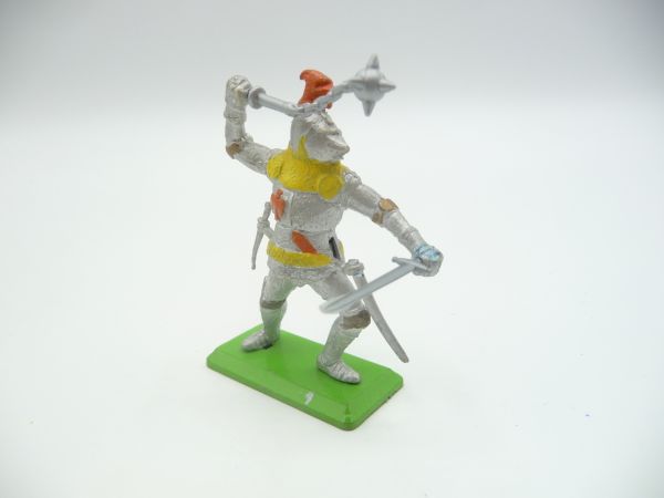 Britains Deetail Knight standing with flail + sword - rare colour
