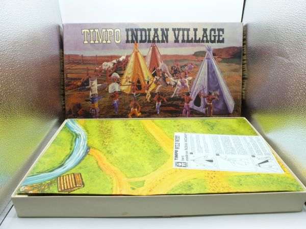 Timpo Toys Large box Indian Village, ref. No. 258 - contents complete