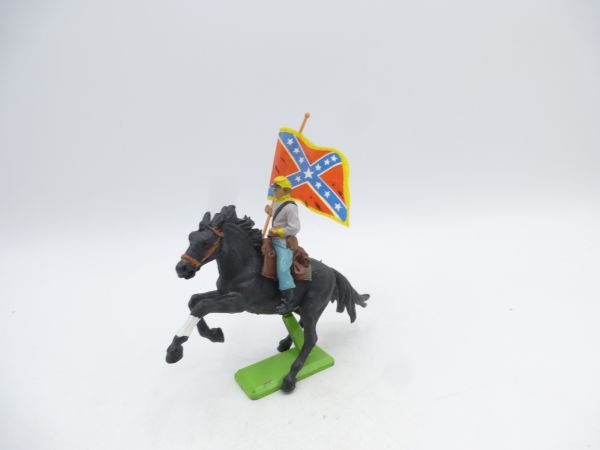 Britains Deetail Confederate riding with flag
