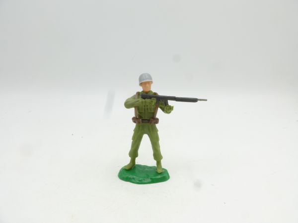 Elastolin 7 cm Amerikanischer Soldat mit MG