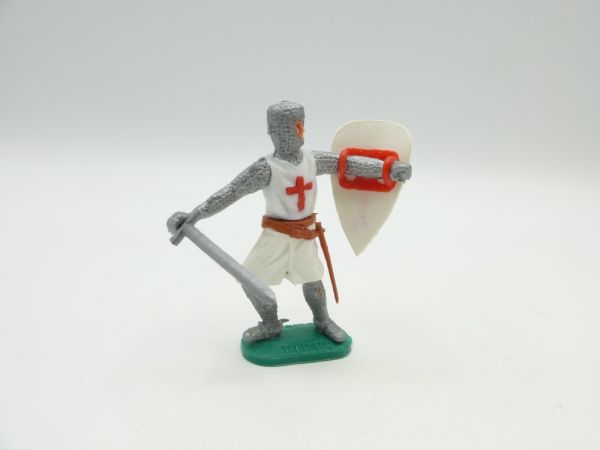 Timpo Toys Kreuzritter 1. Version stehend mit Schwert zustechend