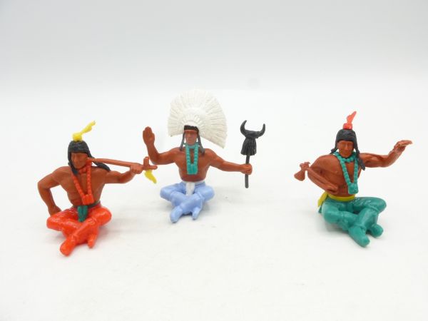 Timpo Toys 3 Indianer 2. Version sitzend