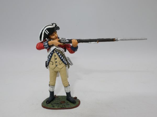 King & Country Am. Rev. 1776: British Soldier standing, firing rifle, BR 048