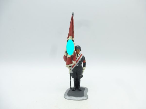 Private standard soldier with flag (figure 9,5 cm, total height 15 cm)