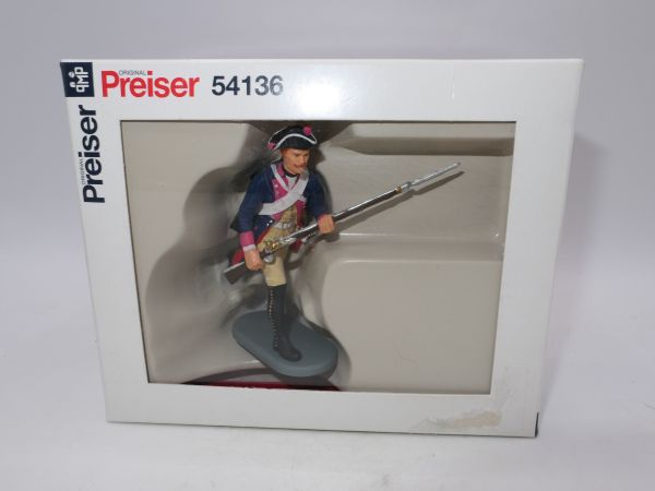 Preiser 7 cm Prussia 1756: Musketeer attacking Inf. Rgt. 7 - orig. packaging