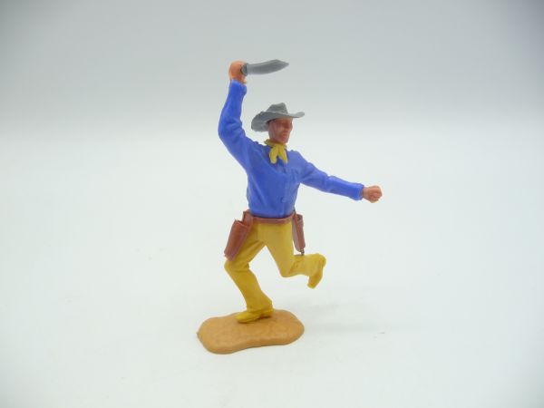 Timpo Toys Cowboy 2. Version laufend mit Messer zustoßend - schönes Unterteil
