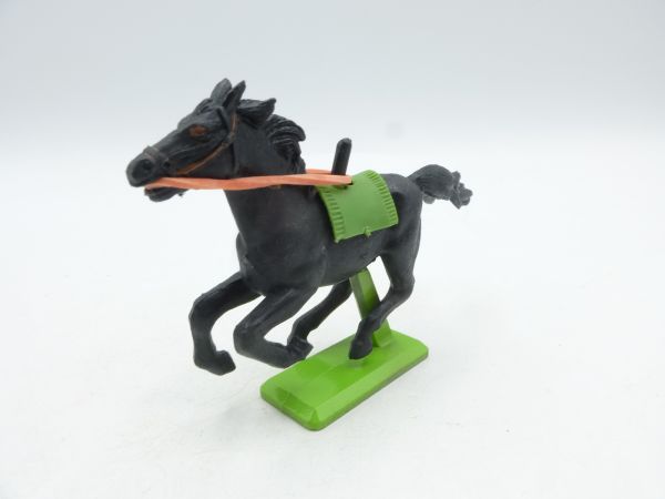Britains Deetail Horse galloping, black (green blanket)