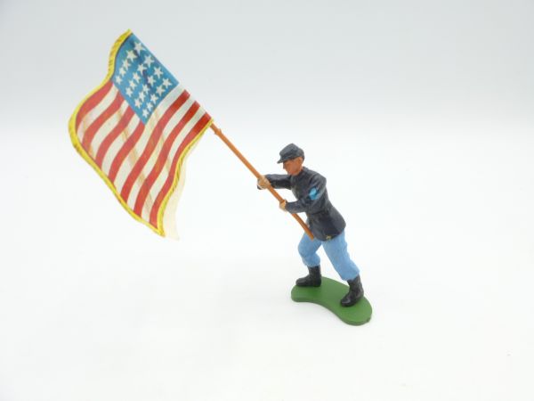 Britains Swoppets Union Army soldier going forward with flag