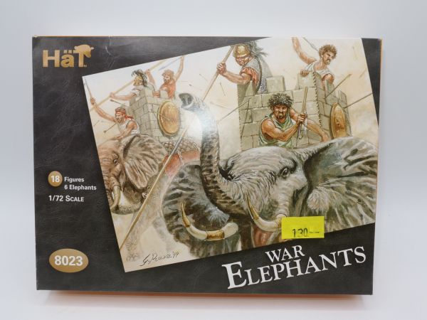 HäT 1:72 War Elephants, No. 8023 - orig. packaging, on cast