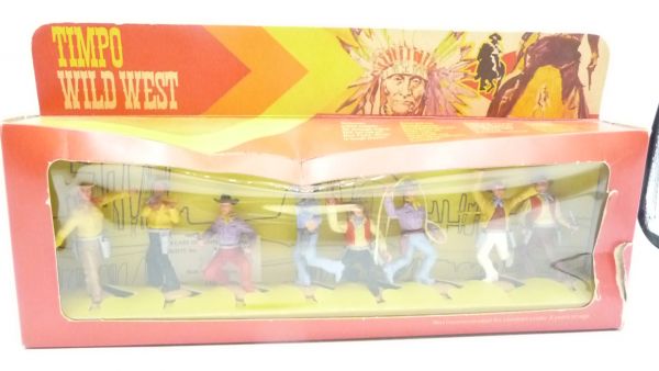 Timpo Toys Great blister box with 8 Cowboys, ref. No. 80