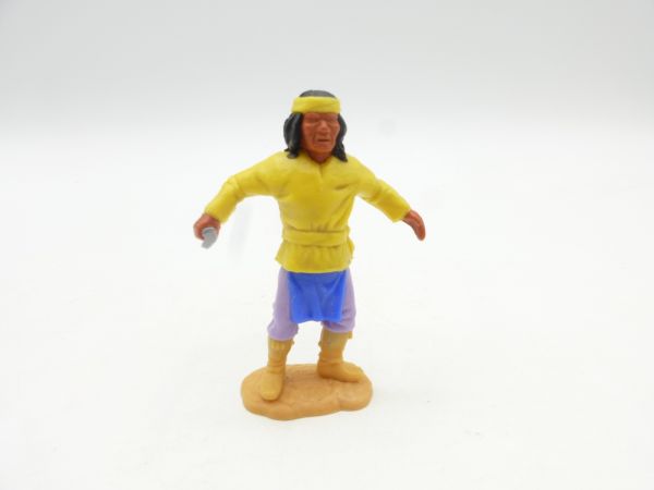 Timpo Toys Apache standing with knife, yellow