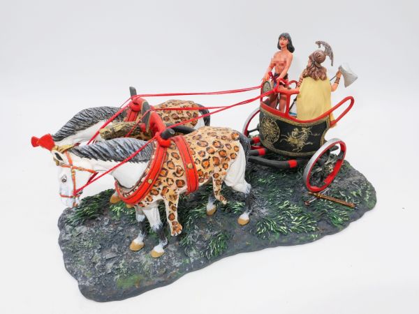 Janetzki Arts Amazonen Streitwagen mit stehenden Pferden - siehe Fotos