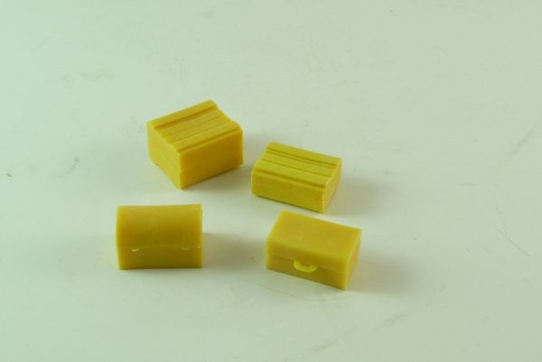 Timpo Toys 4 gelbe Gepäckstücke ohne Maserung