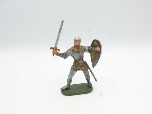 Preiser 7 cm Bayeux Normanne mit Schwert + Schild (braune Ärmel)