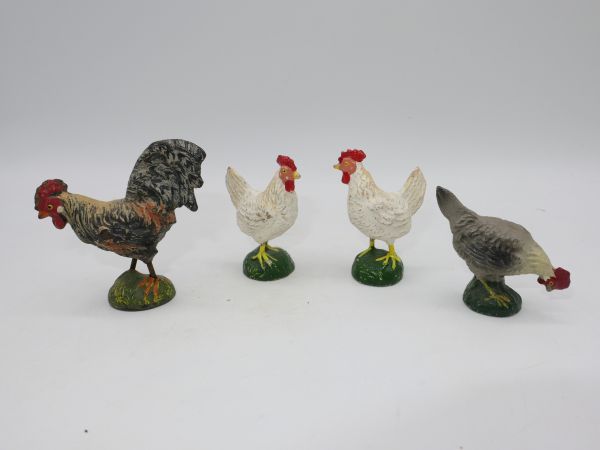 Elastolin (compound) Group of rooster with hens - used