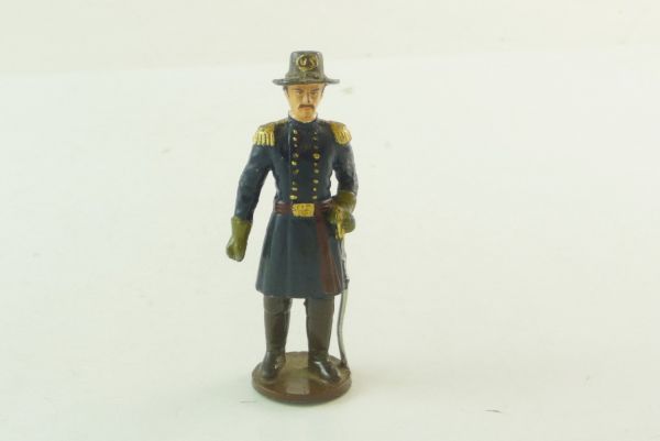 Civil War figure of metal; Union Army officer standing