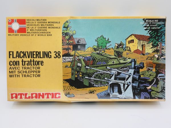 Atlantic Flackvierling 38 with tractor, No. 611 - orig. packaging, on cast