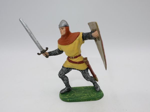 Preiser 7 cm Bayeux Norman with sword + shield, yellow shirt
