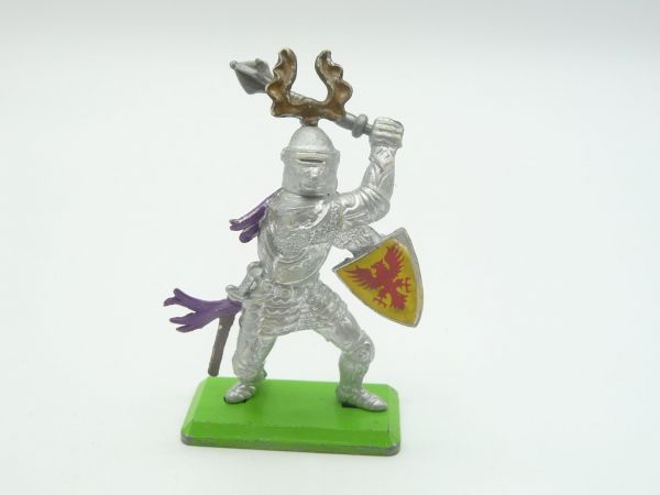 Britains Deetail Knight 1st version standing, lunging with mace