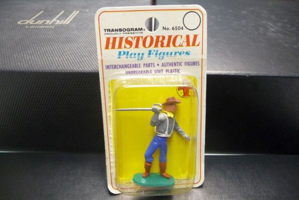 Transogram Confederate Army soldier striking with sabre from above - original packing