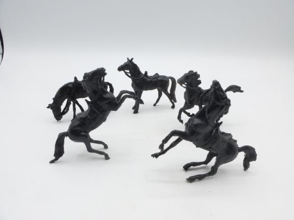 Merten 6 Pferde, schwarz, Höhe 5 cm