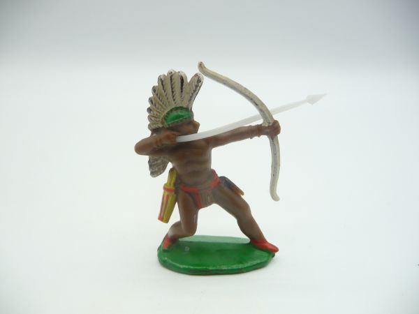 Indianer / Irokese stehend mit Bogen (weiß)