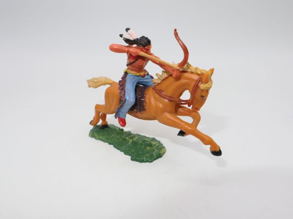 Elastolin 4 cm Indian on horseback, bow in front, No. 6848